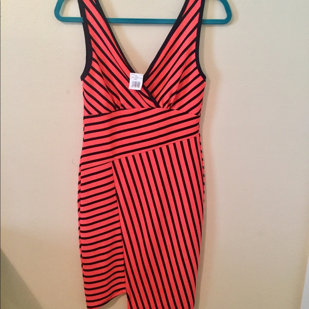 NWT Striped asymmetrical Bodycon Dress S